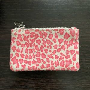 Brandy Melville Zipper Pouch in Pink Leopard